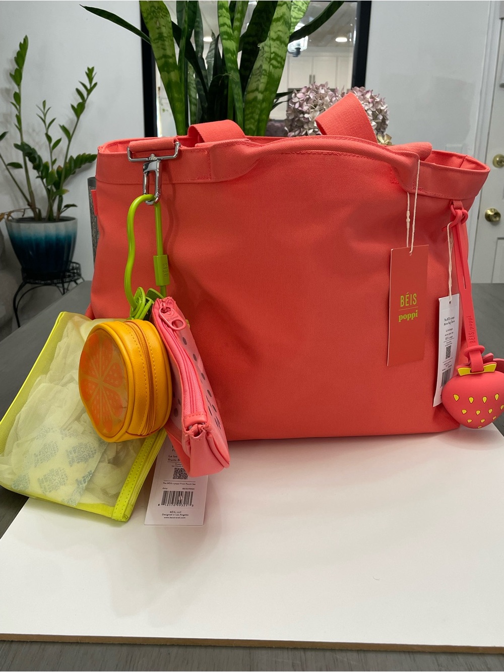 BÉIS x Poppi Beach Tote Set NWT